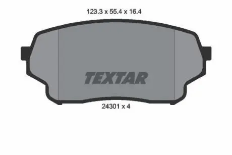 Гальмiвнi колодки дисковi переднi TEXTAR 2430101