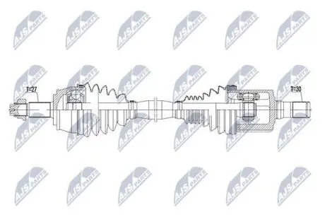 Полуось jeep renegade 1.4t 17- /front,left,atm/ Nty NPWCH042