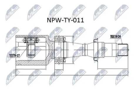 Шрус полуоси Nty NPWTY011