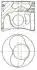 Поршень (81 мм) (циліндр 1, 2) VW - BGW,BHW,BMM,BMP,BRT,BVH,CBHA,CBJB,CBKA Nural 8713950010 8713950010