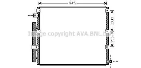 AVA TOYOTA Радіатор кондиціонера (конденсатор) LAND CRUISER 100 4.2, 4.7 98- AVA AVA COOLING TO5380D