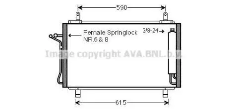 AVA NISSAN Радіатор кондиціонера (конденсатор) з осушувачем 350 Z 03- AVA AVA COOLING DN5329D
