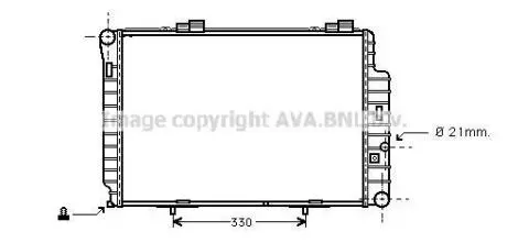 AVA DB Радіатор системи охолодження двигуна C-CLASS (W202) 93- AVA AVA COOLING MSA2234