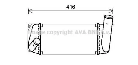 AVA TOYOTA Інтеркулер AURIS 1.4 D-4D 12-, COROLLA 1.4 D-4D 06- AVA AVA COOLING TO4668