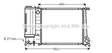 AVA BMW Радіатор сист. охолодження двиг. 3 E30 1.6/1.8 87-94 AVA AVA COOLING BW2081