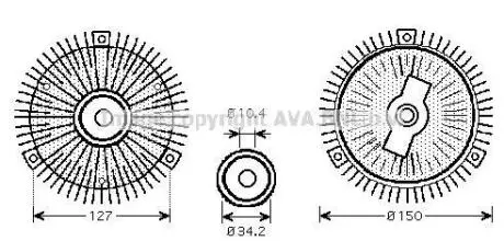 AVA DB муфта зчеплення вентилятора (віскозна) W210 96-99 AVA AVA COOLING MSC415