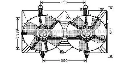 AVA NISSAN Вентилятор радіатора MURANO I 3.5 03- AVA AVA COOLING DN7518