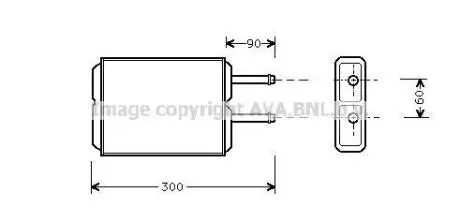 AVA MAZDA Радіатор опалення 626 IV, Xedos 6 91- AVA AVA COOLING MZ6124