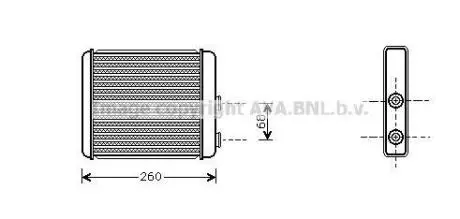 AVA OPEL Радіатор опалення Astra G/H, Zafira AVA AVA COOLING OL6260