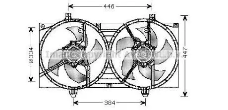 AVA NISSAN Вентилятор радіатора ALMERA 00- AVA AVA COOLING DN7528