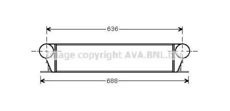 AVA BMW Інтеркулер 5 E39, 7 E38 2.0d/4.0d AVA AVA COOLING BW4253