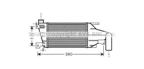 AVA OPEL Інтеркулер Astra H 1.7CDTI 04- AVA AVA COOLING OLA4417