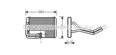 AVA HYUNDAI Радіатор опалення MATRIX 01- AVA AVA COOLING HY6122
