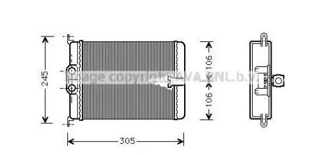 AVA DB Радіатор опалення S-Class W140 AVA AVA COOLING MS6187