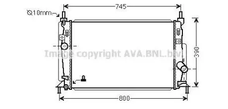 AVA MAZDA Радіатор системи охолодження двигуна 3 2.2 MZR CD 09- AVA AVA COOLING MZ2246