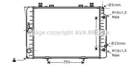 AVA DB Радіатор системи охолодження двигуна S-CLASS (W140) 91- AVA AVA COOLING MSA2151