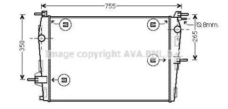 AVA RENAULT Радіатор системи охолодження FLUENCE Z.E. 12- AVA AVA COOLING RTA2573