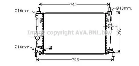 AVA MAZDA Радіатор системи охолодження двигуна 3 1.6 08- AVA AVA COOLING MZ2254
