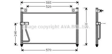 AVA MAZDA Радіатор кондиціонера (конденсатор) 626 V 97- AVA AVA COOLING MZ5126
