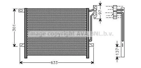 AVA BMW Радіатор кондиціонера (конденсатор) 3 E46 AVA AVA COOLING BW5397