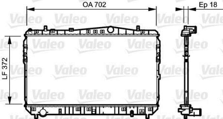 Радіатор охолодження Chevrolet Lacetti/Daewoo Nubira 1.4/1.8 03- Valeo 735159
