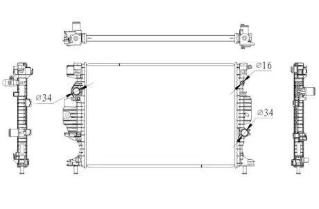 Радіатор охолодження Ford Mondeo 1.0 EcoBoost/1.5-2.0 TDCi 14- NRF 59284