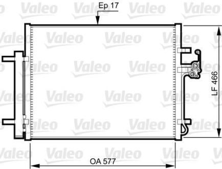 Радіатор кондиціонера MONDEO 1.6-2.3 07-15 Valeo 814360 (фото 1)