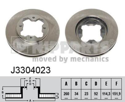 Диск тормозной NIPPARTS J3304023