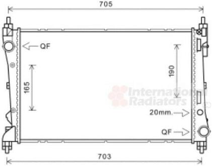 Радіатор охолодження FIAT DOBLO Van Wezel 17002449
