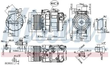 Компресор кондиціонера NISSENS 89595