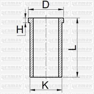 Гільза циліндра (розмір отв. 79 / STD) (Y 1.7 DT) (Дизель, 4ц) Yenmak 51-65814-000