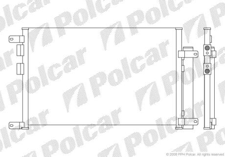Радіатори кондиціонера ALFA ROMEO 156, 97- Polcar 1408K8C2