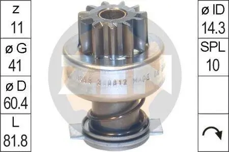 Бендикс стартера ZEN ZN 1698