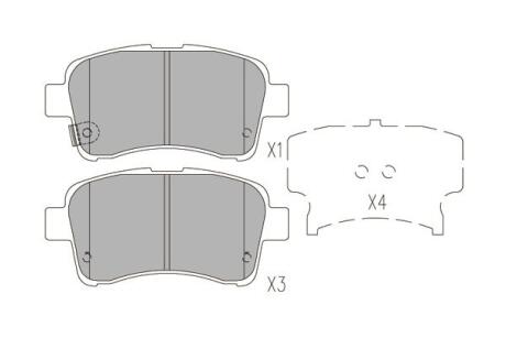 PARTS SUZUKI Гальмівні колодки передн. Liana 1.3I-1.6I 06/02 PARTS KAVO KBP-8528