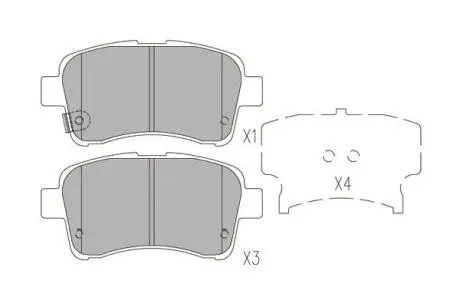 PARTS SUZUKI Гальмівні колодки передн. Liana 1.3I-1.6I 06/02 PARTS KAVO KBP-8528