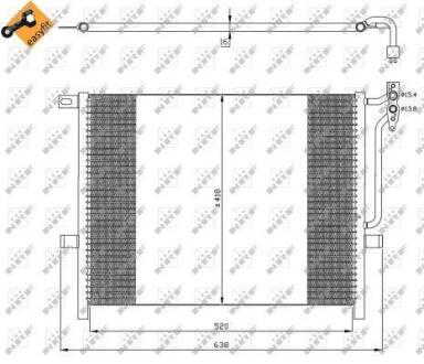 Радіатор кондиціонера BMW 3 (E46) 1.6-3.0i (N45/M43/M54/M52/N46) 00- NRF 35589