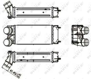 Радіатор інтеркулера Citroen C4/Peugeot 3008/308/5008 1.6 THP 07- NRF 30191