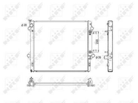 Радіатор охолодження Toyota Land Cruiser Prado 3.0 D-4D 02-10 NRF 53575