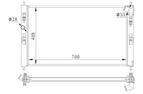 Радіатор охолодження Citroen С4/Peugeot 4008 1.8 HDi 12- NRF 59260