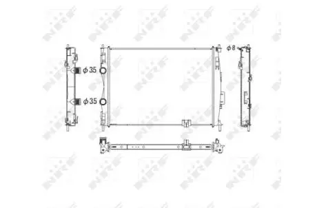 Радіатор охолодження Nissan Qashqai 2.0 07-13 NRF 53755