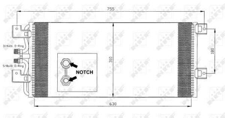 Радіатор кондиціонера VW T3/T4 1.6-2.8 79-03 NRF 35140 (фото 1)