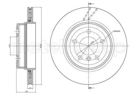 BMW диск гальмівний задн. X3 E83 04- CIFAM 800-813C (фото 1)
