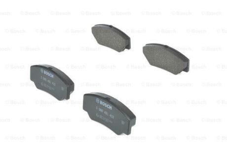 Комплект гальмівних колодок передн, FORD TRANSIT 1.6/2.0/2.5D 09.85-09.92 0 986 491 410 BOSCH 0986491410 (фото 1)