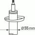 Амортизатор передн Лів/Прав AUDI A3 SEAT LEON SKODA OCTAVIA II, YETI VW CADDY III, GOLF V, GOLF VI, JETTA III, TOURAN 1.2-3.2 05.03-12.17 SACHS 311 852 (фото 1)