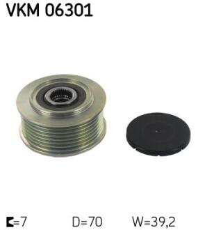 Шків генератора HONDA ACCORD VII, ACCORD VIII, CIVIC VIII, CR-V II, CR-V III, FR-V 2.2D 01.04- SKF VKM 06301 (фото 1)