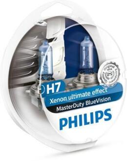 Лампочка H7 Master Duty Blue Vision (набір, 2 шт, 24В, 70Вт, тип гнізда: PX26D) PHILIPS 13972MDBVS2 (фото 1)