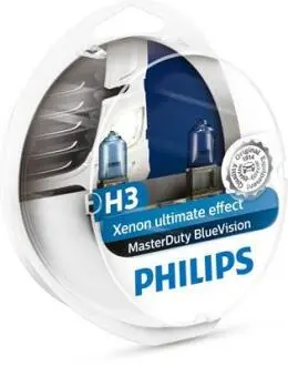 Лампочка H3 Master Duty Blue Vision (набір, 2 шт, 24В, 70Вт, тип гнізда: PK22S) PHILIPS 13336MDBVS2 (фото 1)