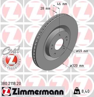 Гальмiвнi диски ZIMMERMANN 380211820