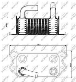 Радіатор масляний Volvo С70 II/S40 II/S80 II/XC 60 I/XC 70 II 2.4D 06-13 NRF 31296
