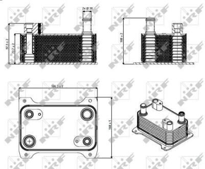 Радіатор масляний Audi A8/VW Passat 2.0/4.2 FSI 03-10 (теплообмінник) NRF 31362